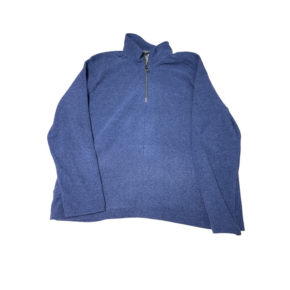 Tommy Bahama XXL Mens Blue Quarter‎ Zip Pullover Sweater Marlin Logo